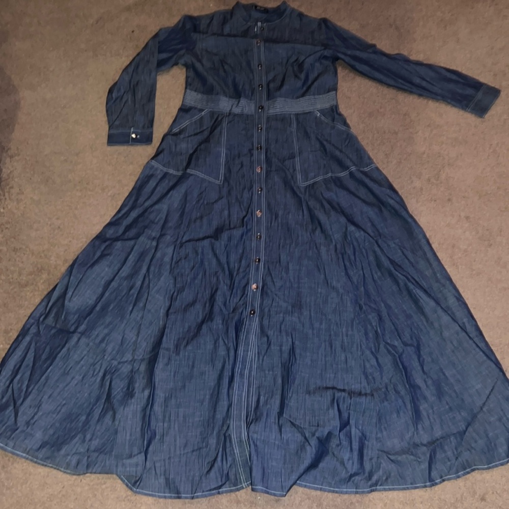 Custom Denim Tensel Blend Dress